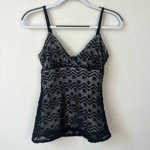 Vintage Ally B Fishnet Crochet Tank Top